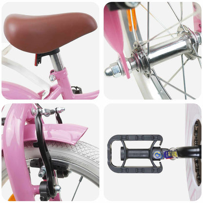 Kids Bike 12 Inches for 2-4 Years Old Light Pink