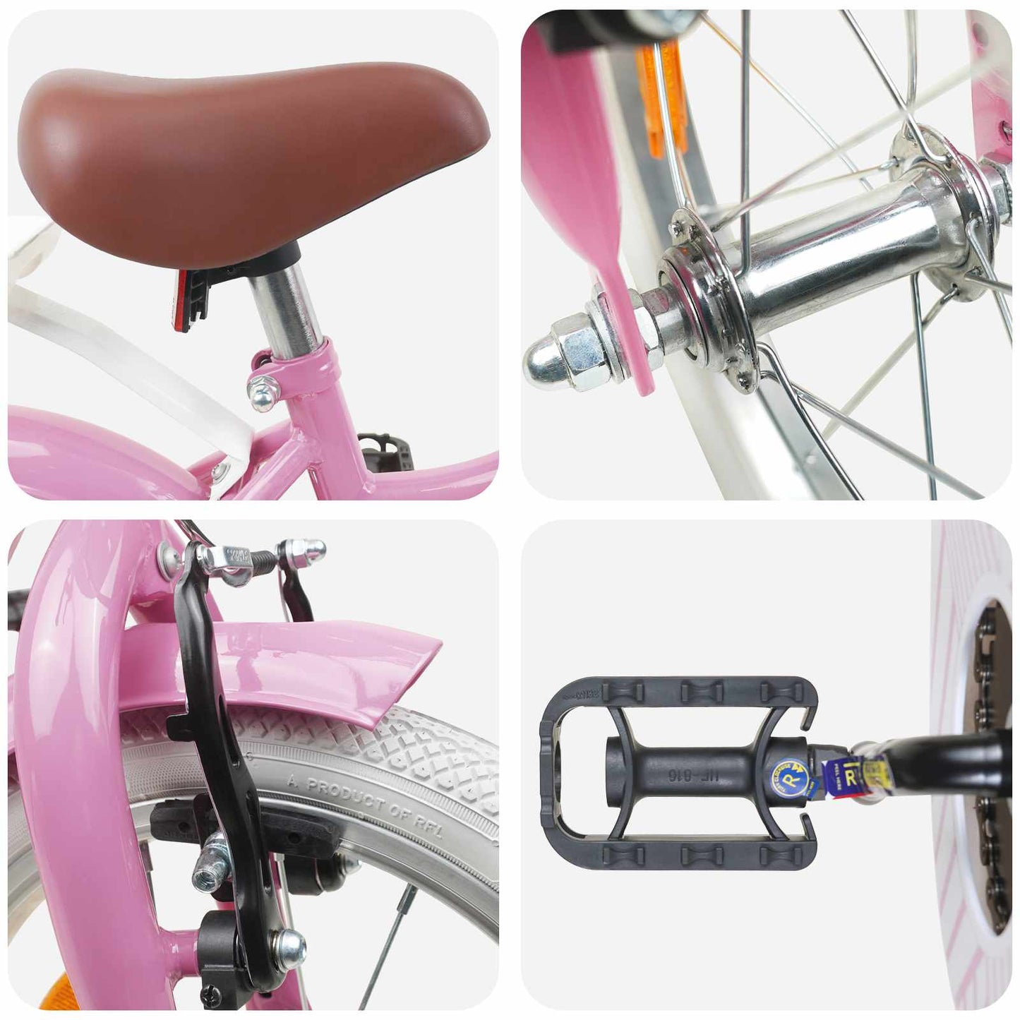 Kids Bike 16 Inches for 4-6 Years Old Light Pink