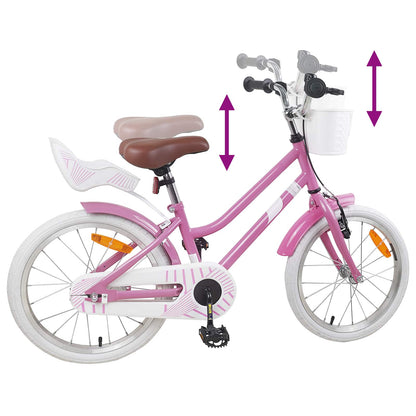 Kids Bike 18 Inches for 5-7 Years Old Light Pink