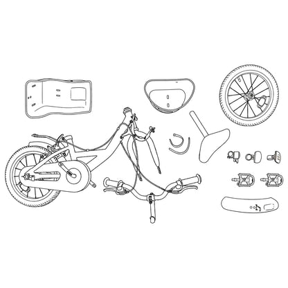 Kids Bike 18 Inches for 5-7 Years Old Light Pink