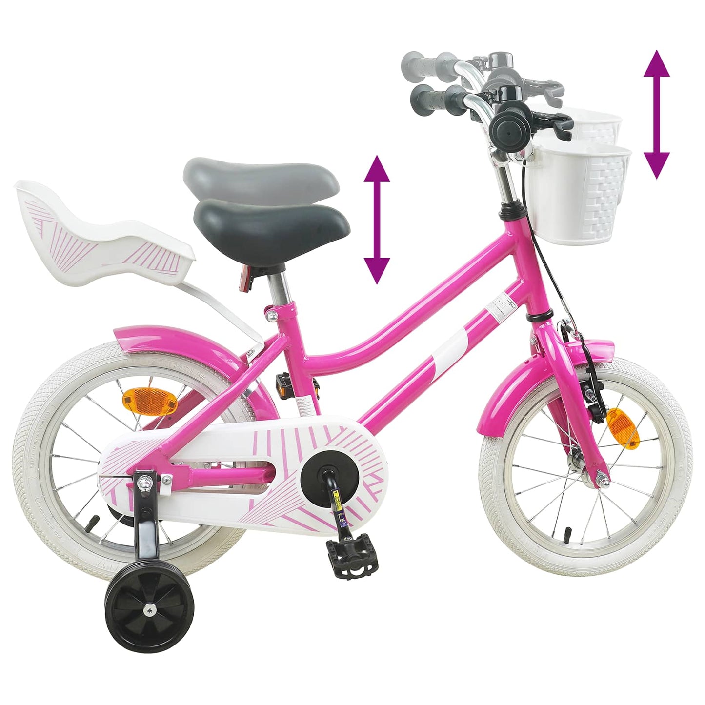 Kids Bike 16 Inches for 4-6 Years Old Dark Pink