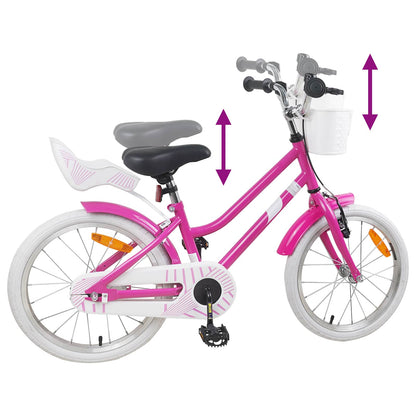 Kids Bike 18 Inches for 5-7 Years Old Dark Pink