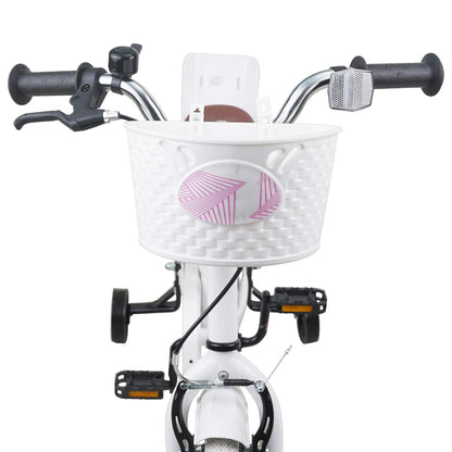 Kids Bike 14 Inches for 3-5 Years Old White