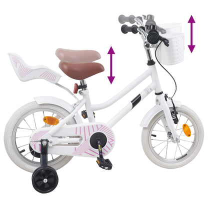 Kids Bike 14 Inches for 3-5 Years Old White