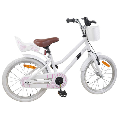 Kids Bike 18 Inches for 5-7 Years Old White