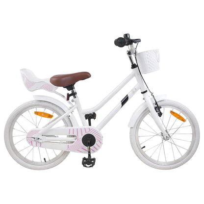 Kids Bike 18 Inches for 5-7 Years Old White