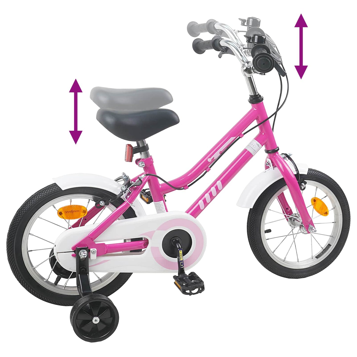 Kids Bike 16 Inches for 4-6 Years Old Pink White
