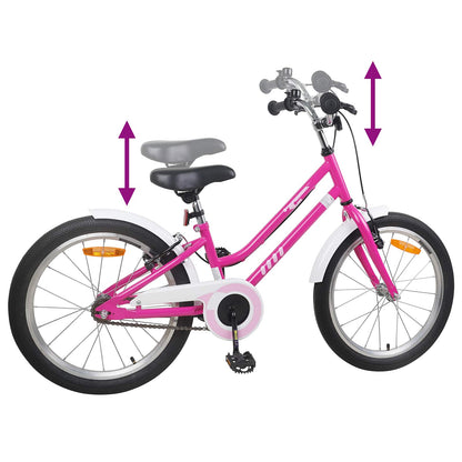 Kids Bike 20 Inches for 6-11 Years Old Pink White