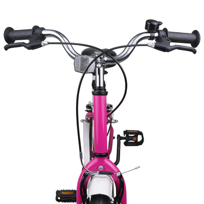 Kids Bike 24 Inches for 8-12 Years Old Pink White