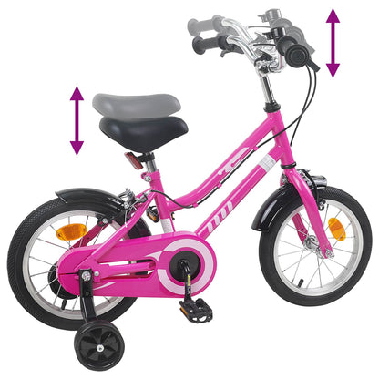 Kids Bike 12 Inches for 2-4 Years Old Pink Black