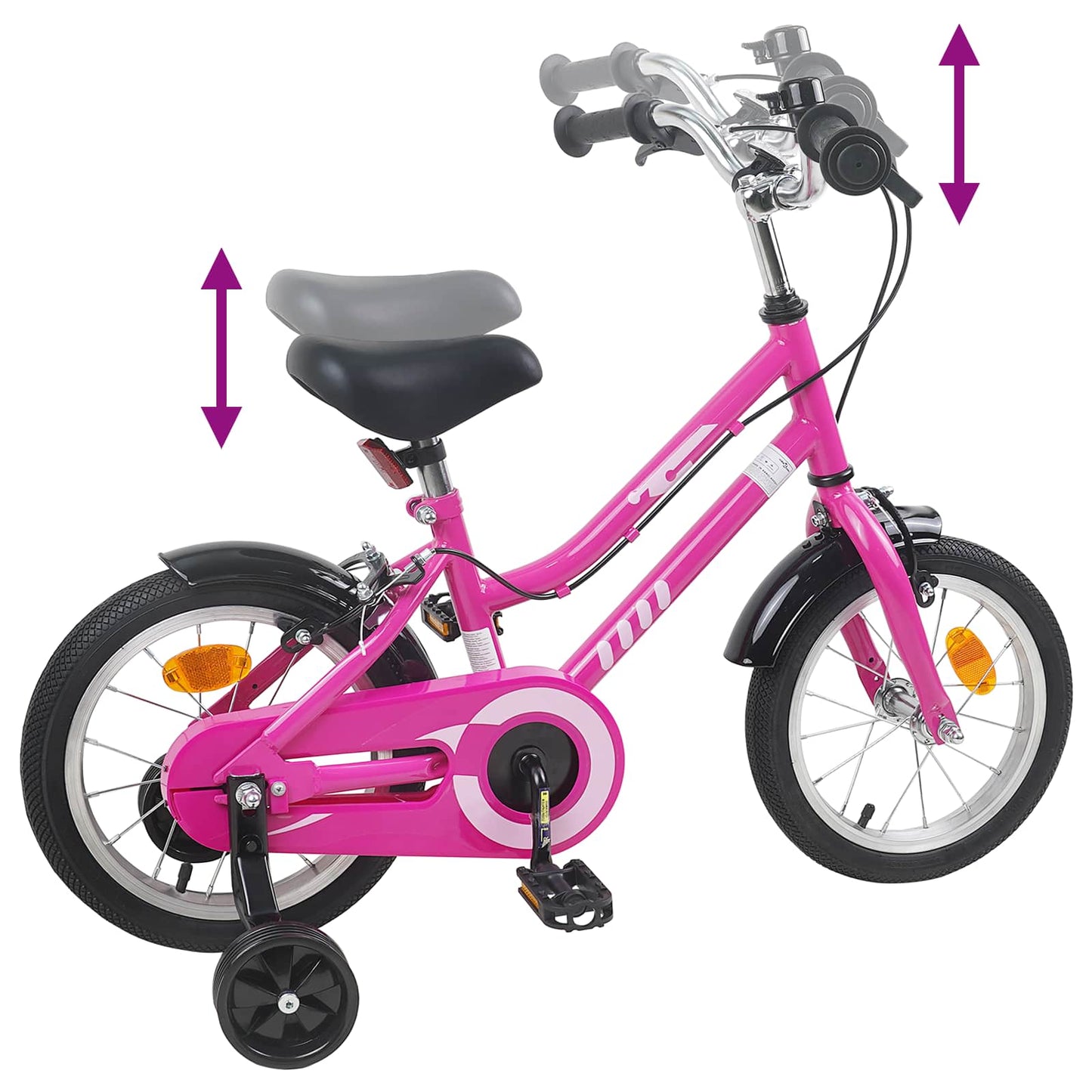 Kids Bike 16 Inches for 4-6 Years Old Pink Black