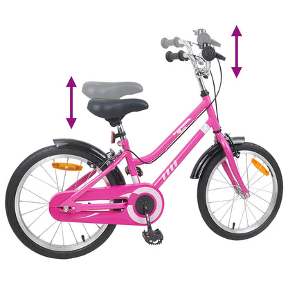 Kids Bike 18 Inches for 5-7 Years Old Pink Black