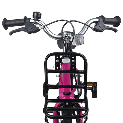 Kids Bike 12 Inches for 2-4 Years Old Pink and Black