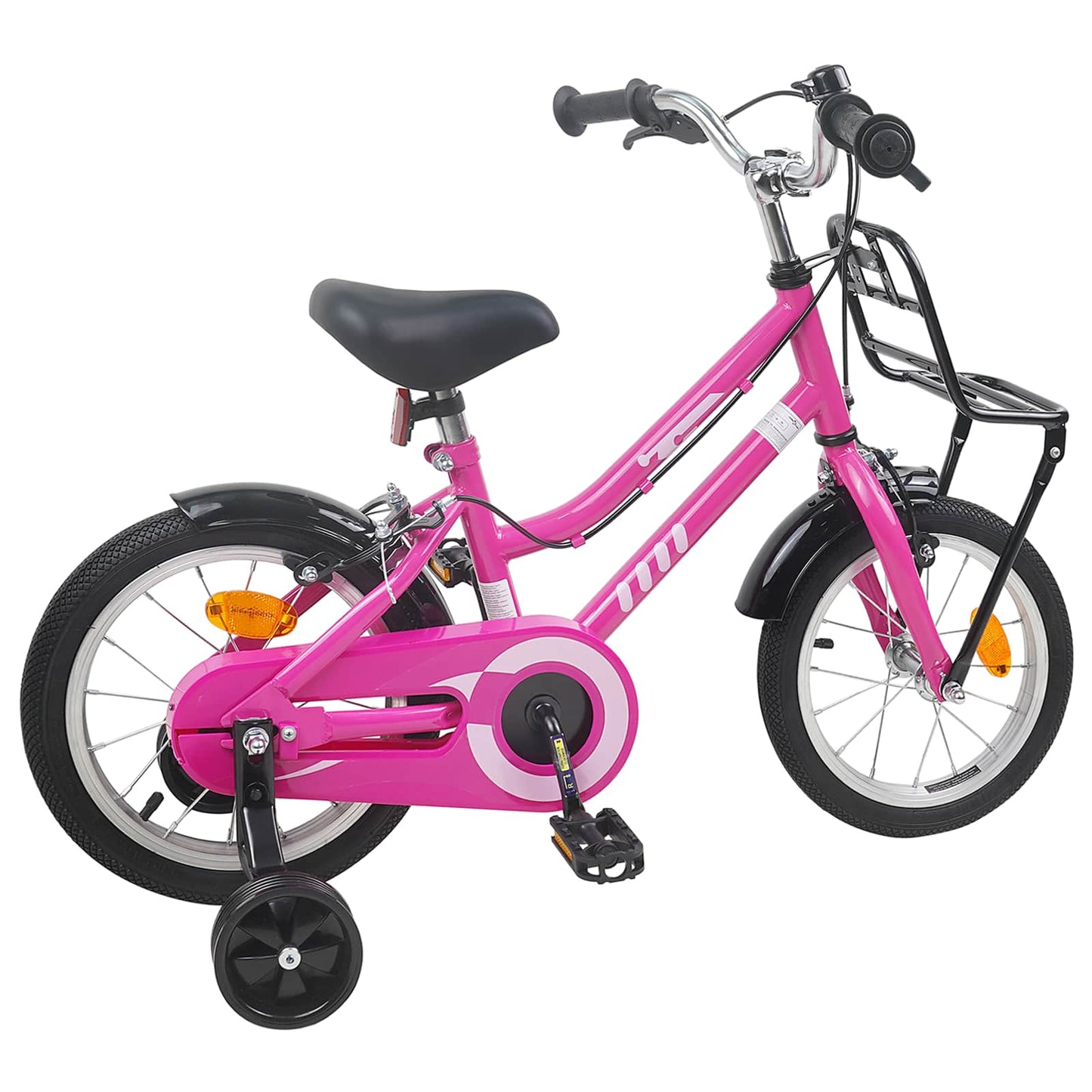 Kids Bike 12 Inches for 2-4 Years Old Pink and Black