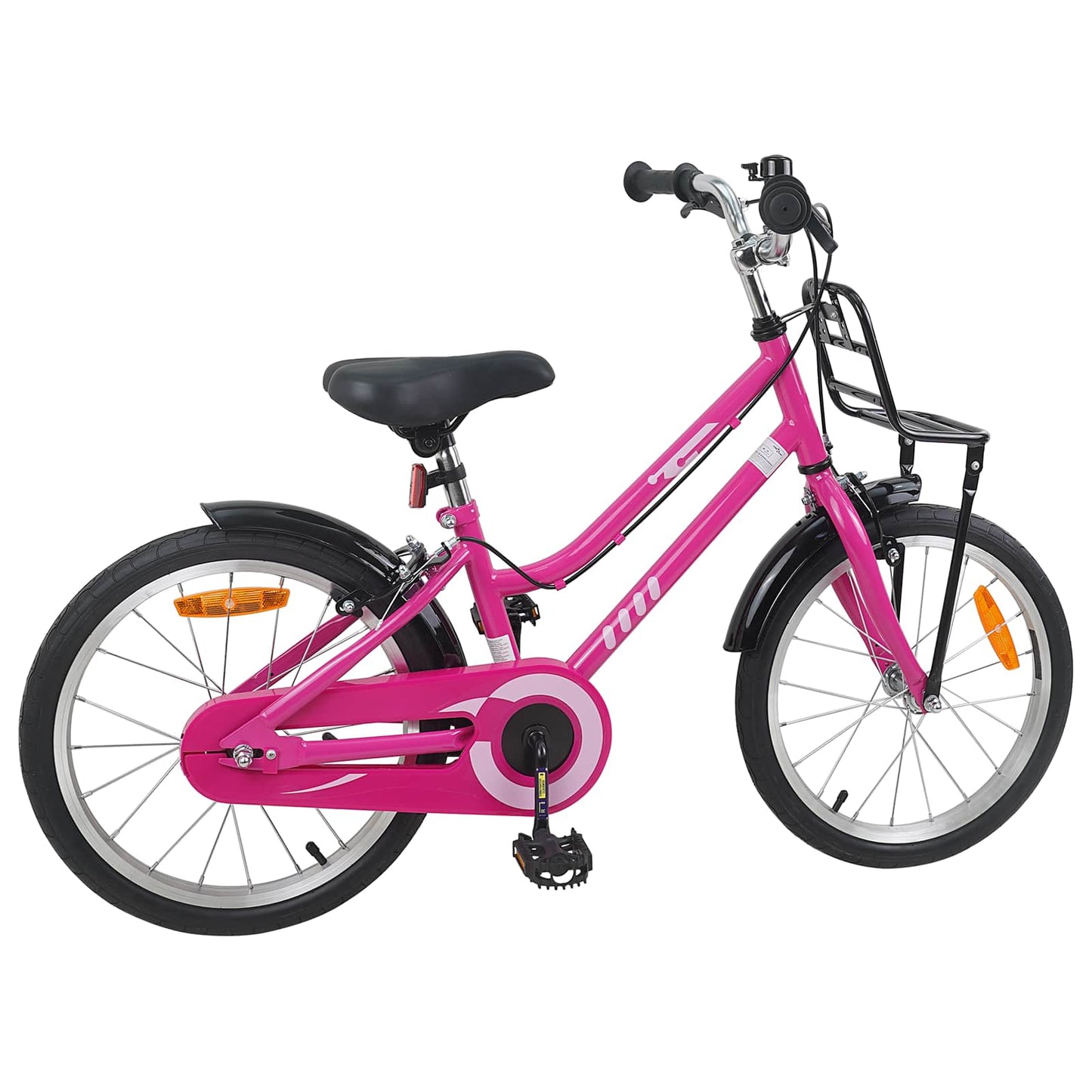 Kids Bike 18 Inches for 5-7 Years Old Pink and Black