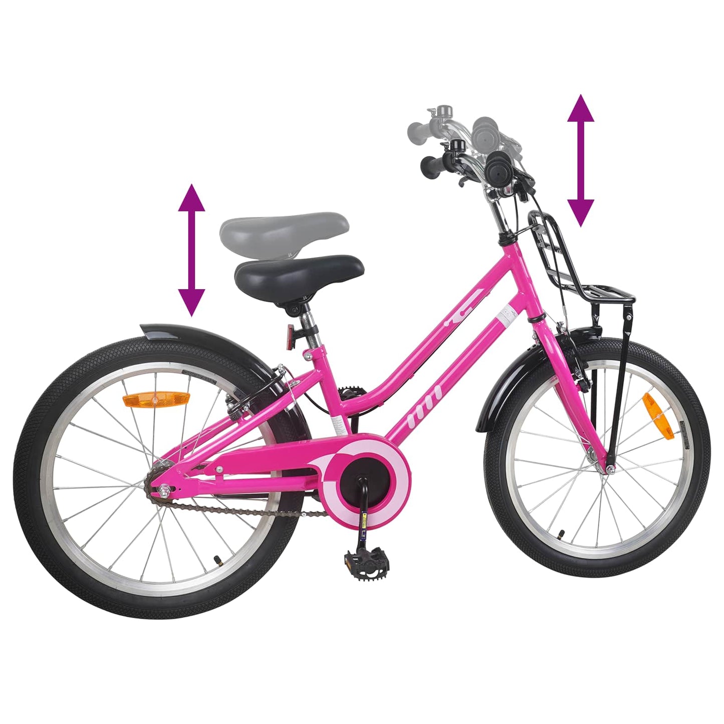 Kids Bike 20 Inches for 6-11 Years Old Pink Black