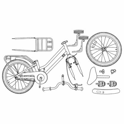 Kids Bike 12 Inches for 2-4 Years Old Black