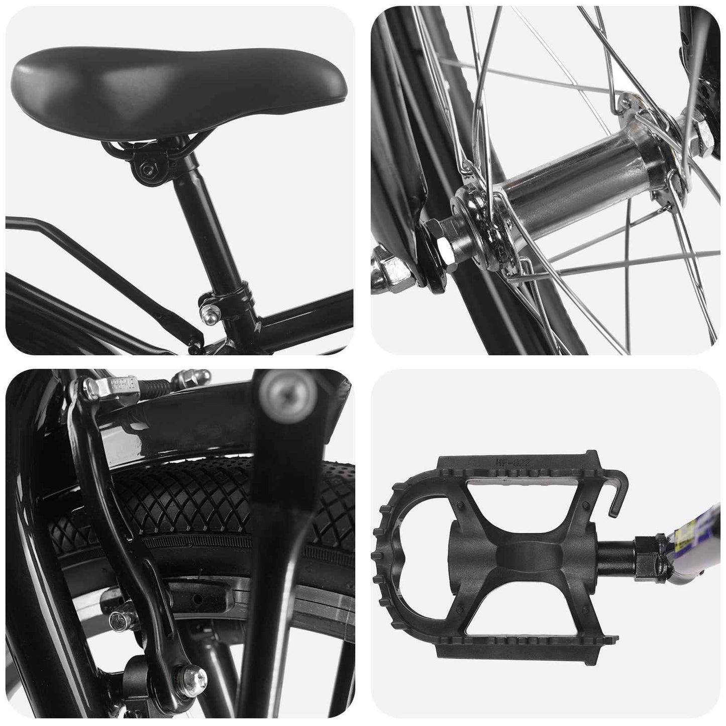 Kids Bike 16 Inches for 4-6 Years Old Black
