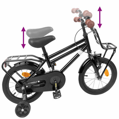 Kids Bike 16 Inches for 4-6 Years Old Black