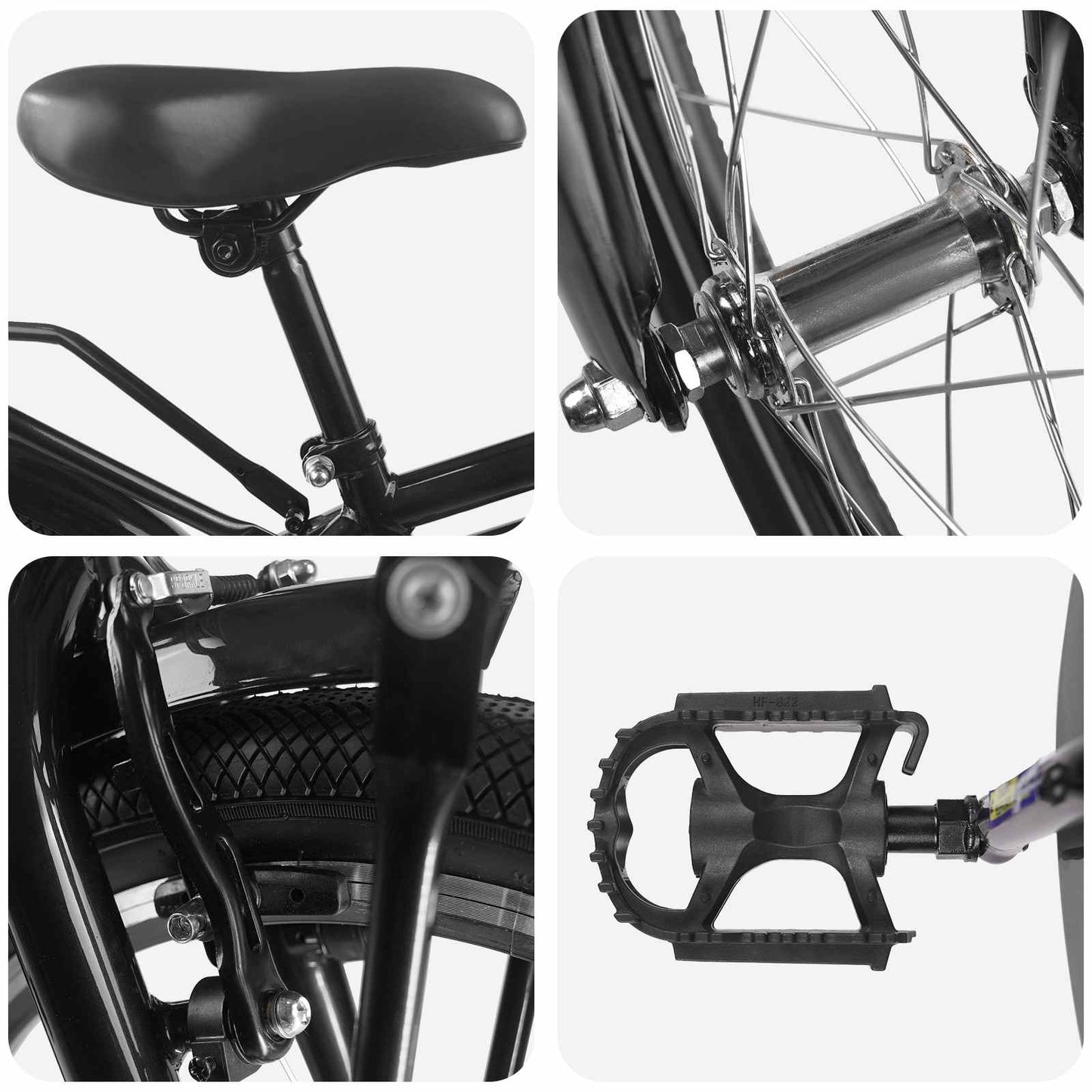 Kids Bike 20 Inches for 6-11 Years Old Black