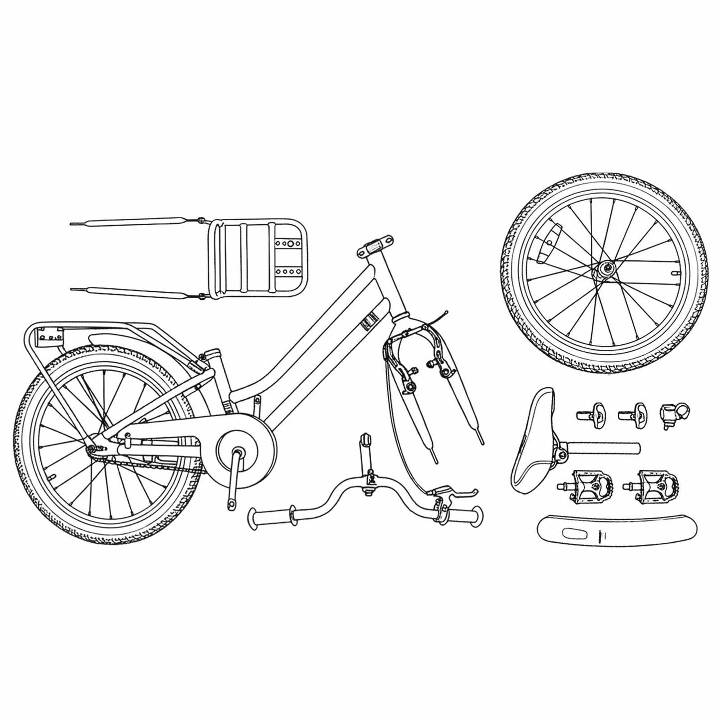 Kids Bike 18 Inches for 5-7 Years Old Dark Blue