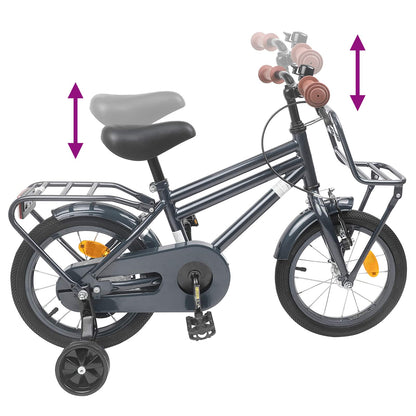 Kids Bike 16 Inches for 4-6 Years Old Dark Grey