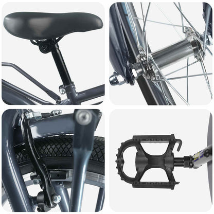 Kids Bike 20 Inches for 6-11 Years Old Dark Grey