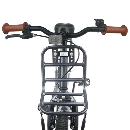 Kids Bike 22 Inches for 7-12 Years Old Dark Grey