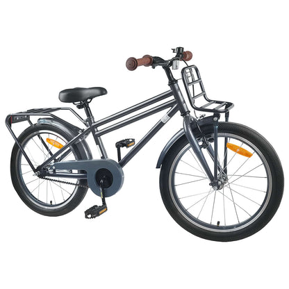 Kids Bike 22 Inches for 7-12 Years Old Dark Grey