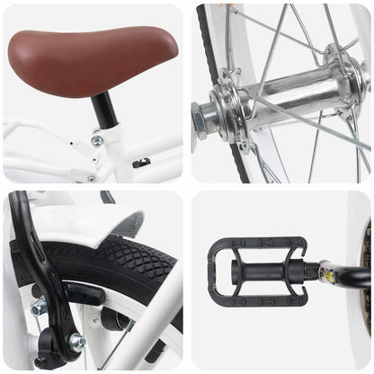 Kids Bike 12 Inches for 2-4 Years Old White