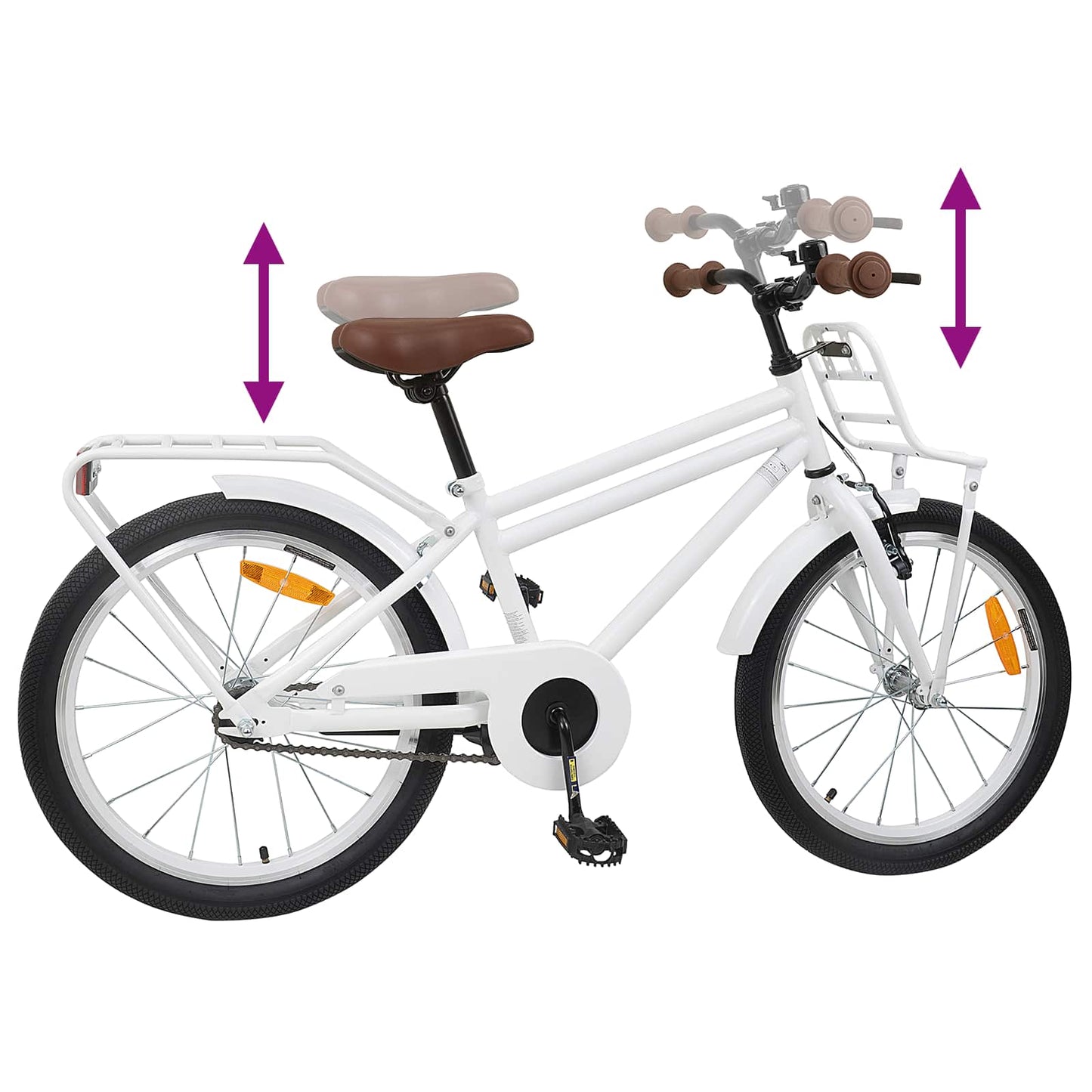Kids Bike 20 Inches for 6-11 Years Old White