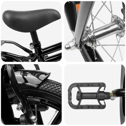 Kids Bike 14 Inches for 3-5 Years Old Black