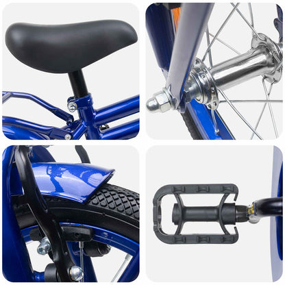 Kids Bike 12 Inches for 2-4 Years Old Dark Blue