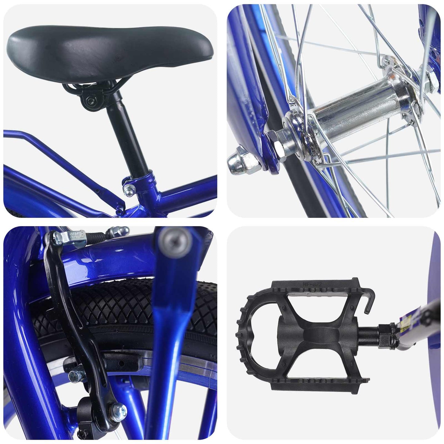 Kids Bike 20 Inches for 6-11 Years Old Dark Blue
