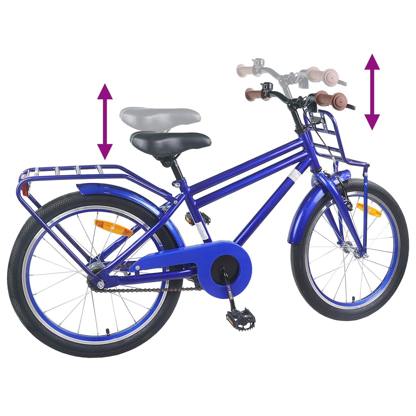 Kids Bike 22 Inches for 7-12 Years Old Dark Blue