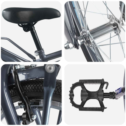 Kids Bike 18 Inches for 5-7 Years Old Dark Grey