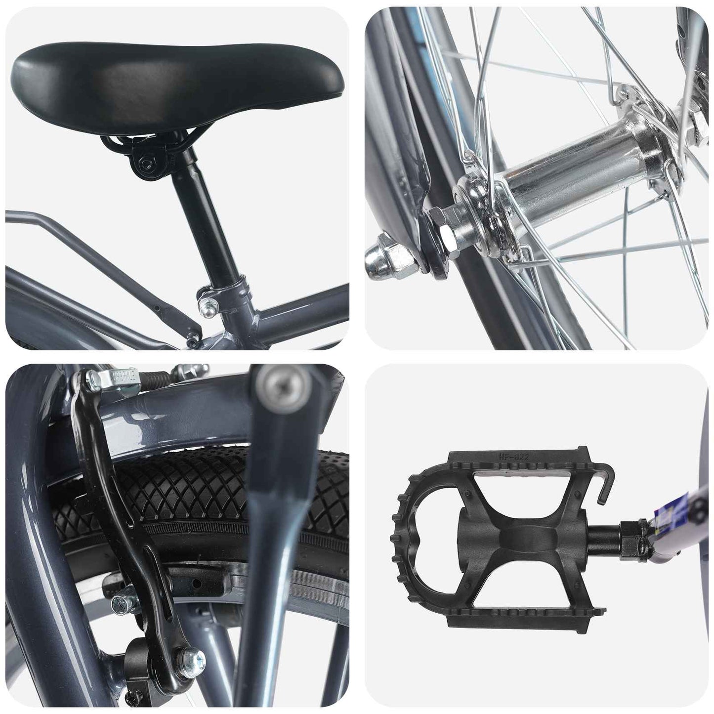 Kids Bike 20 Inches for 6-11 Years Old Dark Grey
