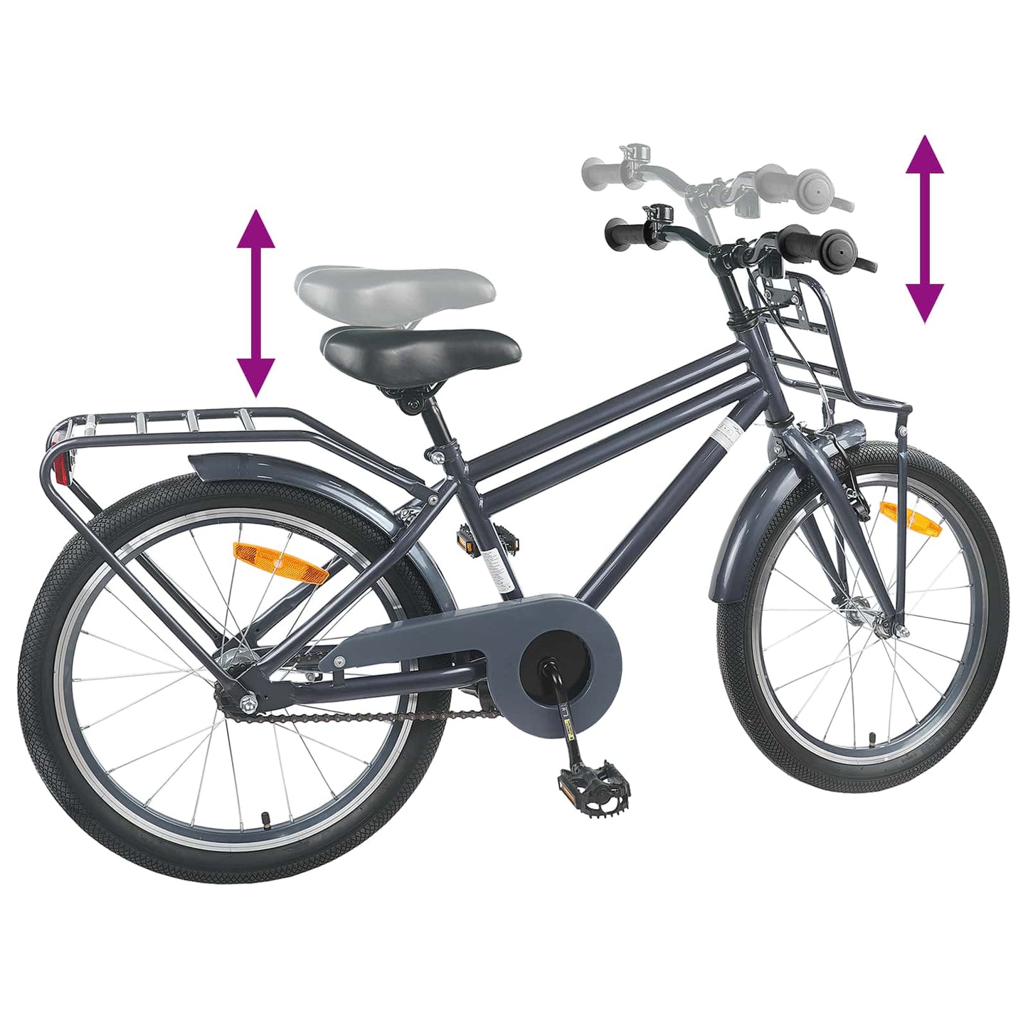 Kids Bike 20 Inches for 6-11 Years Old Dark Grey
