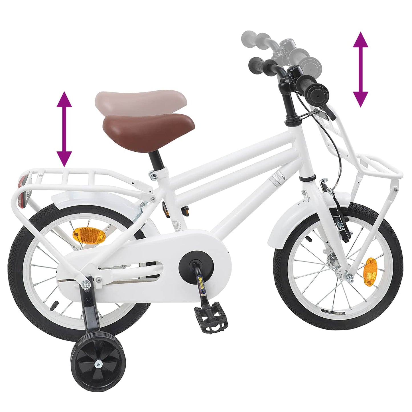 Kids Bike 16 Inches for 4-6 Years Old White