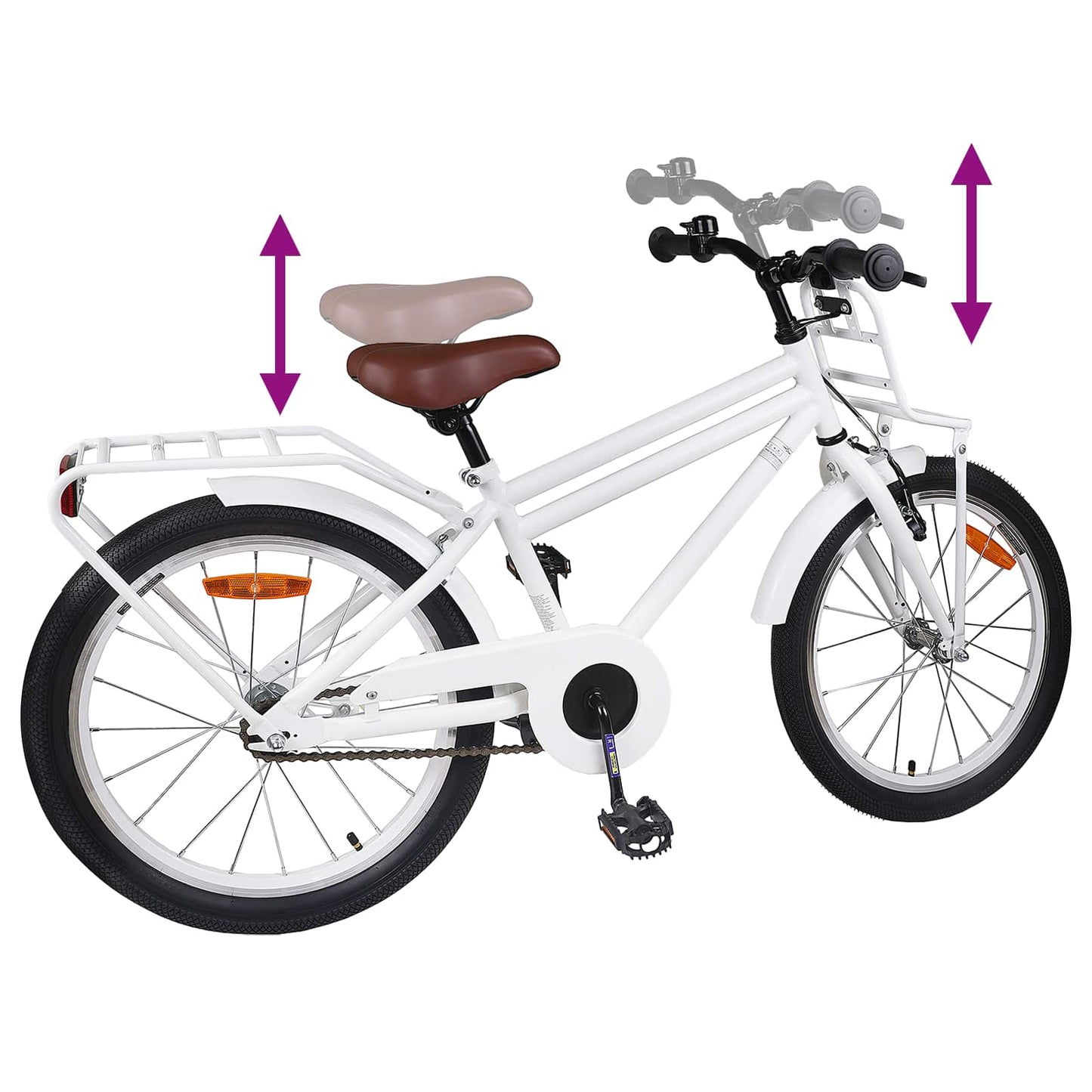 Kids Bike 20 Inches for 6-11 Years Old White