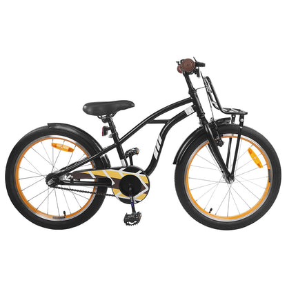 Kids Bike 22 Inches for 7-12 Years Old Black