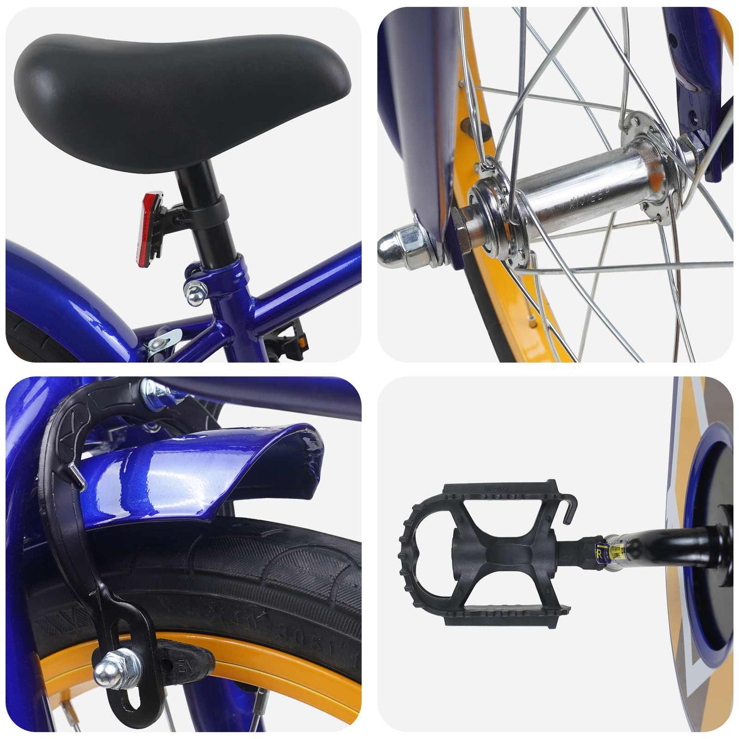 Kids Bike 16 Inches for 4-6 Years Old Dark Blue