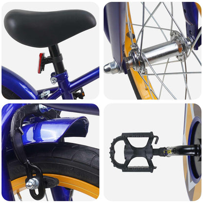 Kids Bike 16 Inches for 4-6 Years Old Dark Blue