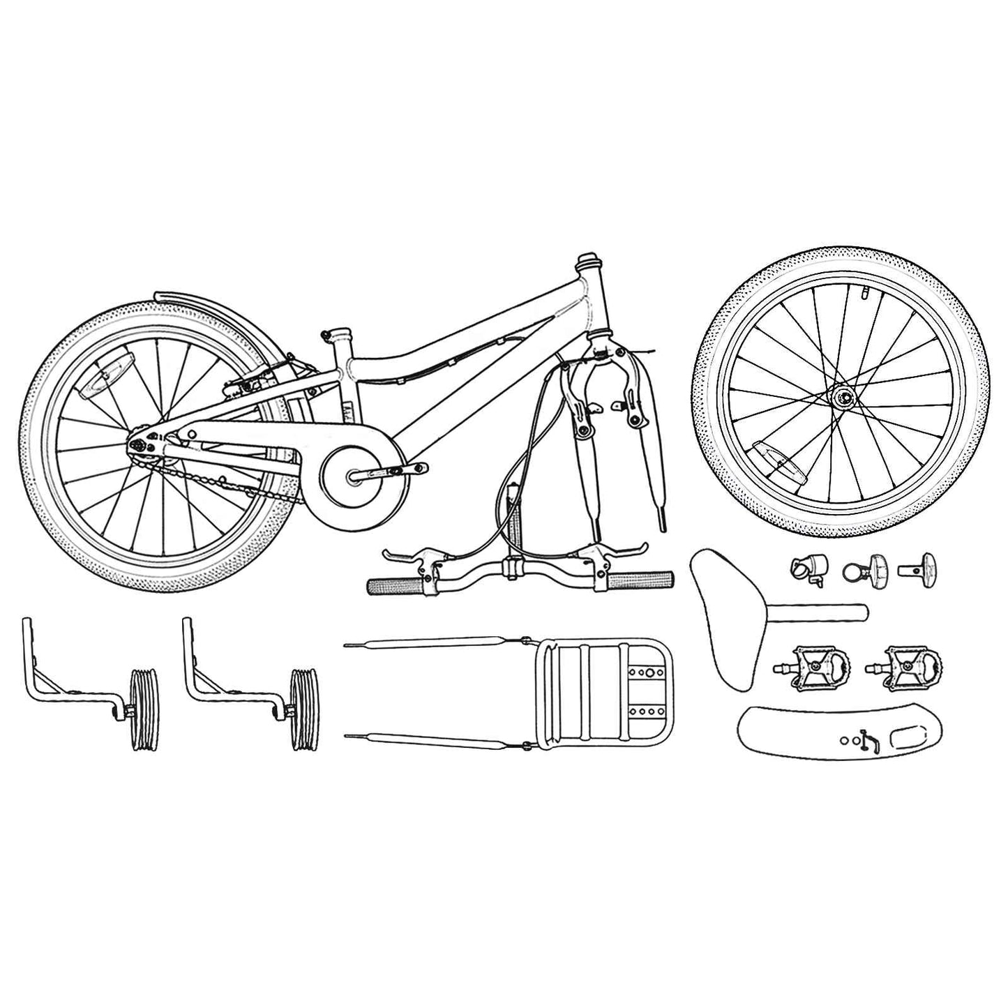 Kids Bike 16 Inches for 4-6 Years Old Dark Grey