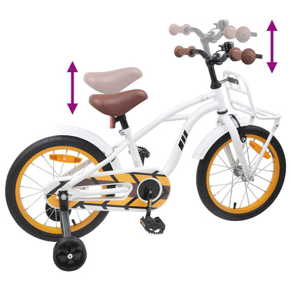 Kids Bike 16 Inches for 4-6 Years Old White