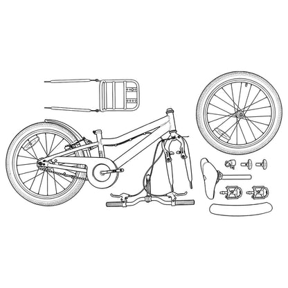 Kids Bike 20 Inches for 6-11 Years Old White
