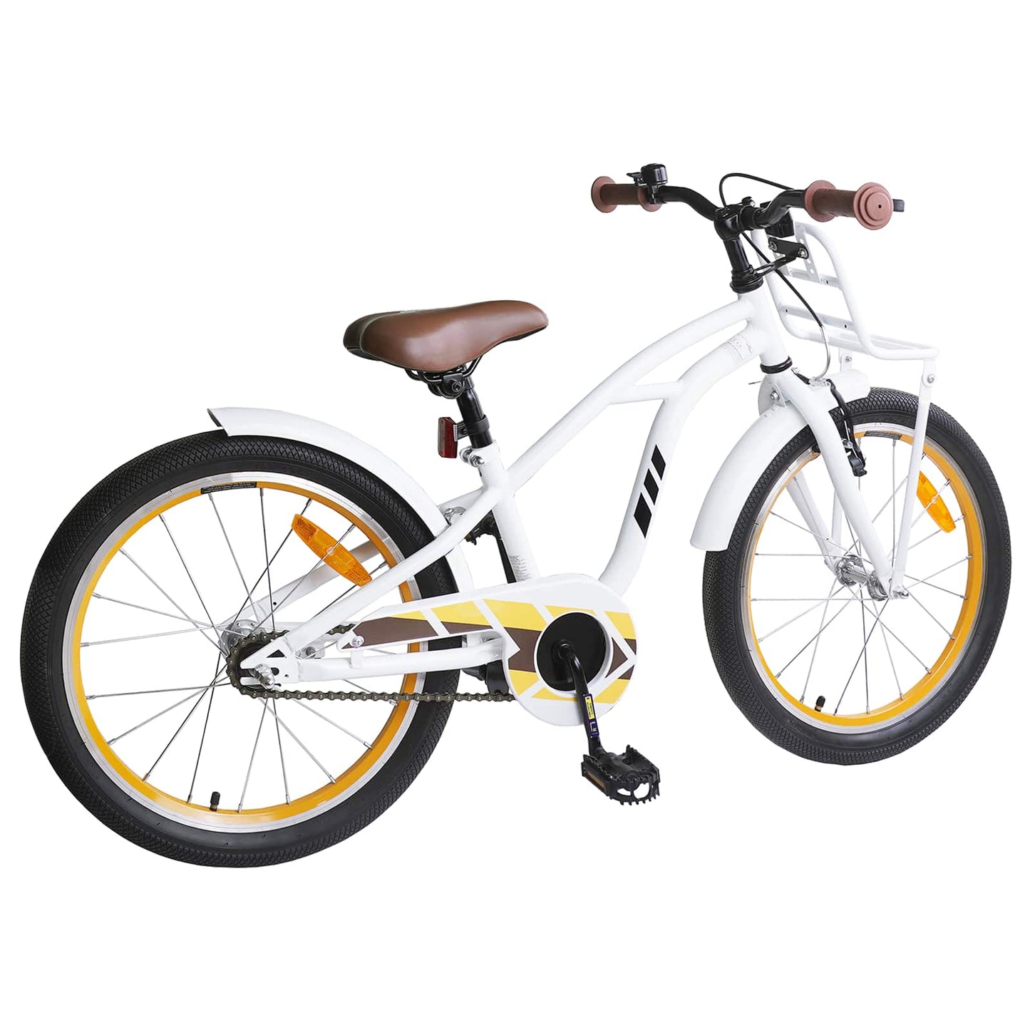 Kids Bike 22 Inches for 7-12 Years Old White