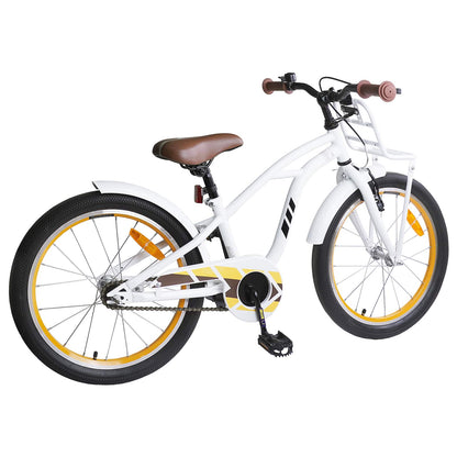 Kids Bike 22 Inches for 7-12 Years Old White