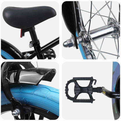 Kids Bike 16 Inches for 4-6 Years Old Black