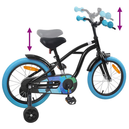 Kids Bike 16 Inches for 4-6 Years Old Black